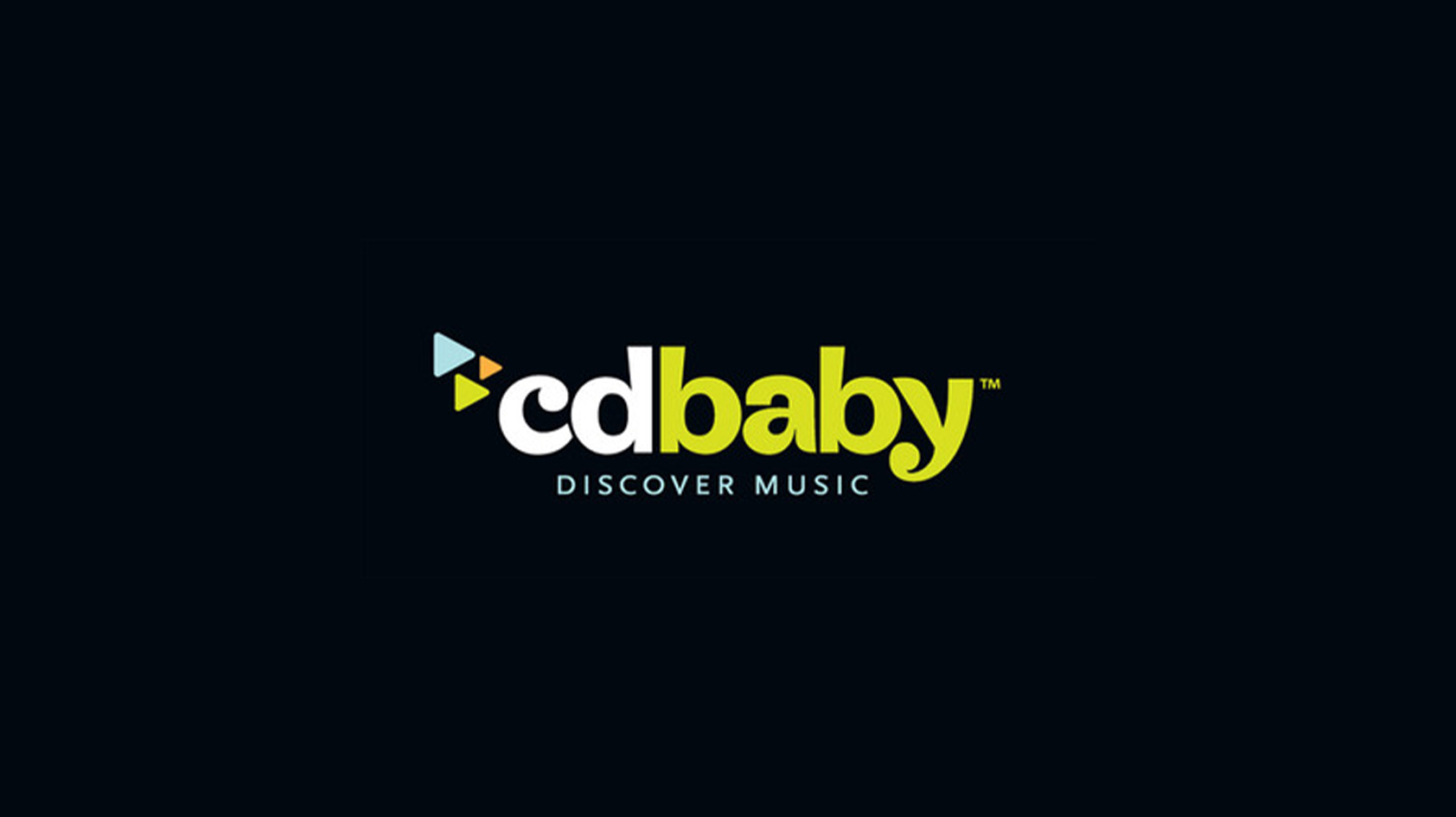 A picture of the CD Baby logo against a black background with the text &quot;discover music&quot; under the logo.