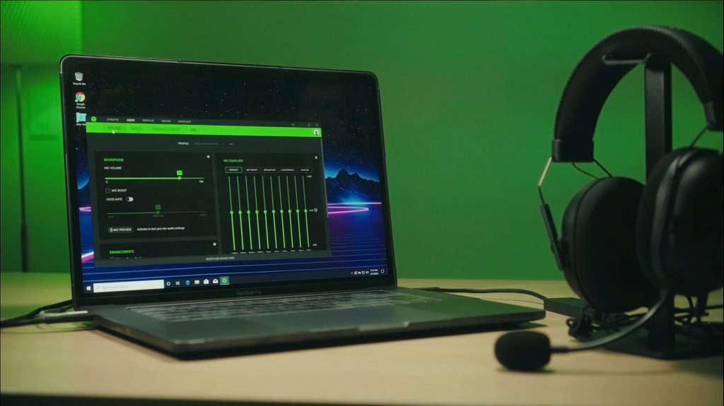 Razer Synapse 3 running on a MacBook Pro through a Windows virtual machine