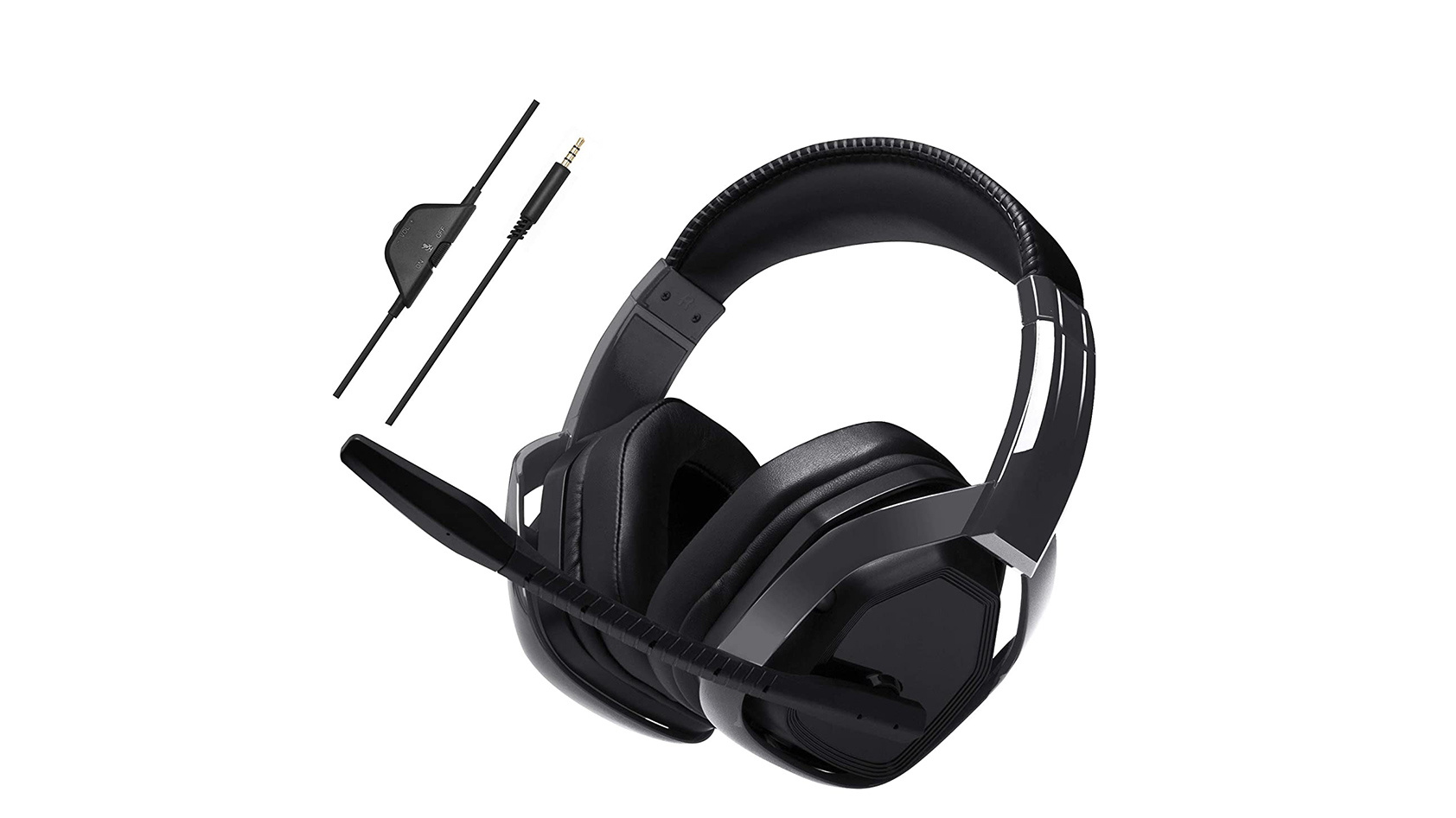The AmazonBasics Pro Gaming Headset in black against a white background.