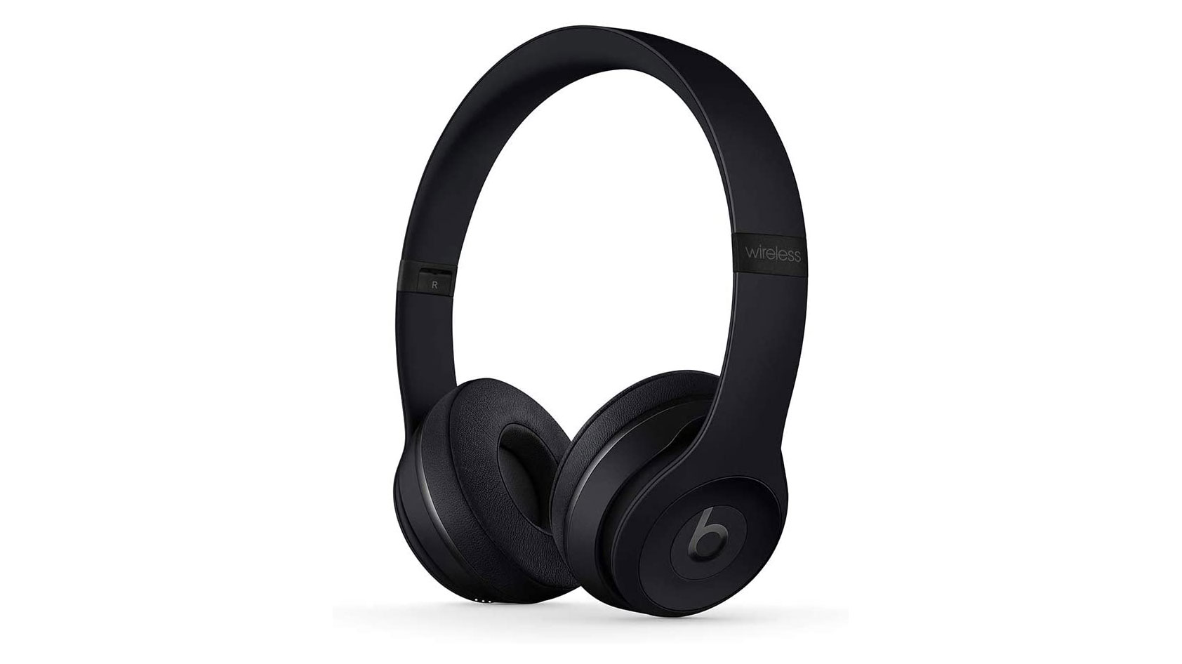 The Beats Solo3 Wireless headphones in black against a white background.
