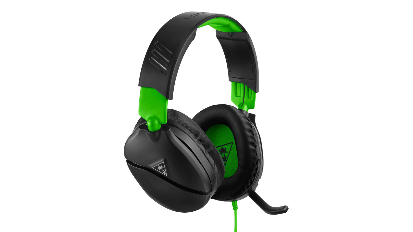 The Turtle Beach Recon 70 in black and green against a white background.