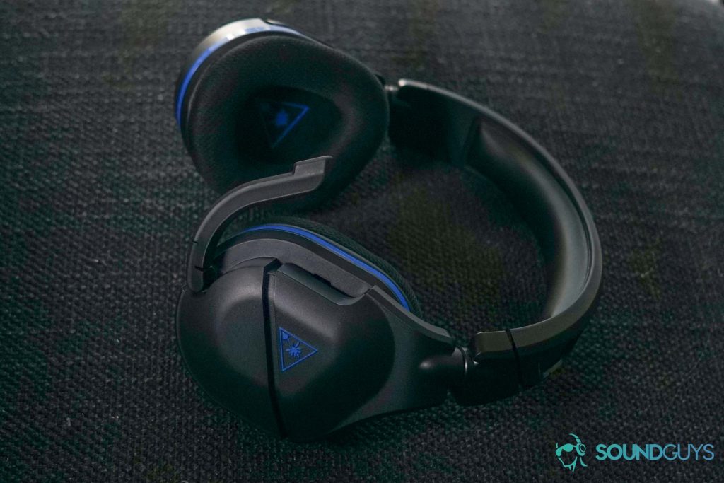 The Turtle Beach Stealth 600 Gen 2 gaming headset sits on a cloth surface