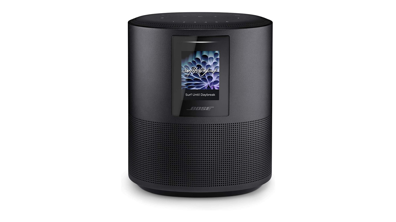 The Bose Home Speaker 500 in black against a white background.