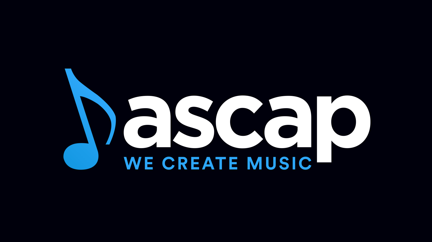 The ASCAP logo against a black background.