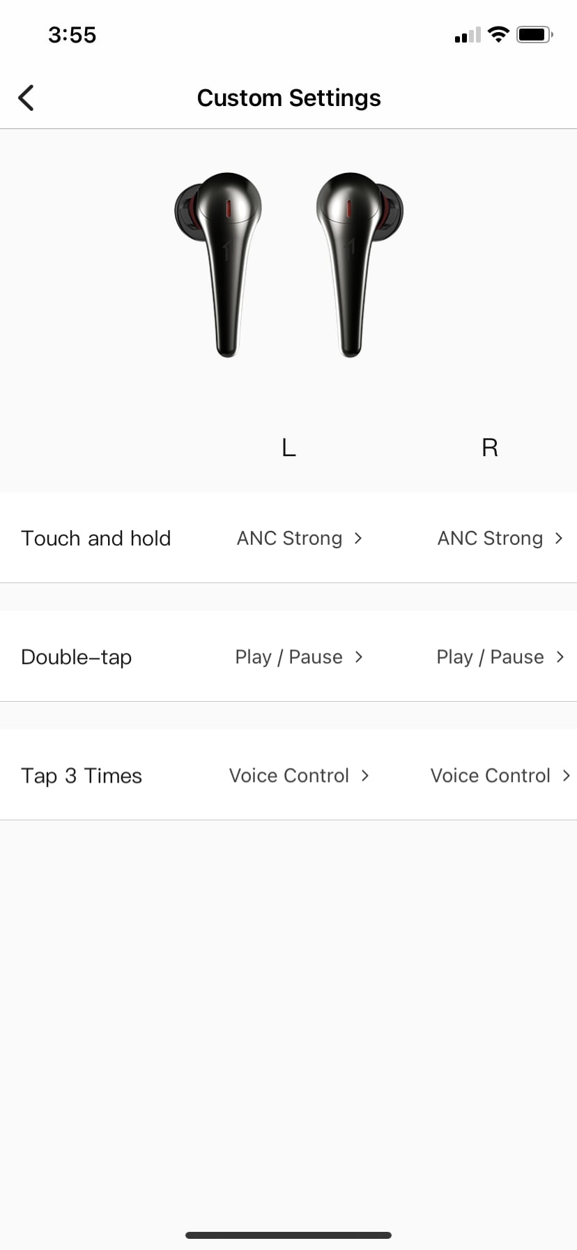 1MORE Comfobuds Pro custom settings