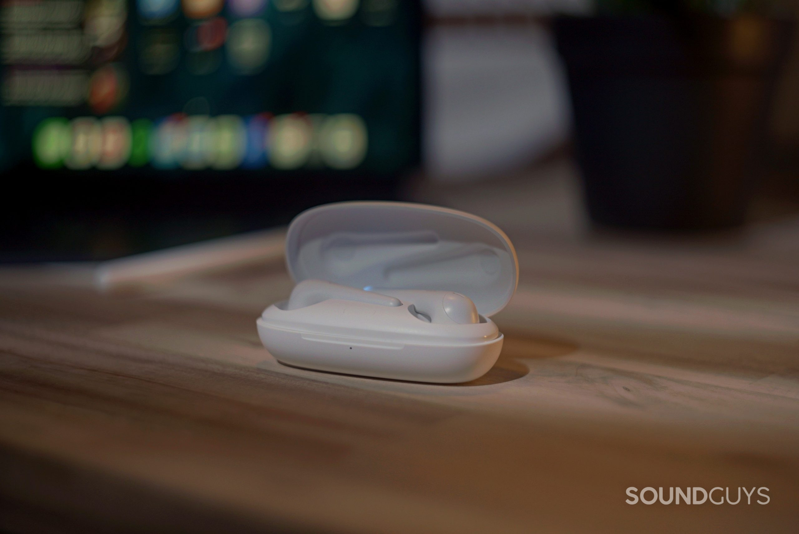 The 1MORE Comfobuds Pro cheap true wireless earbuds in the case.