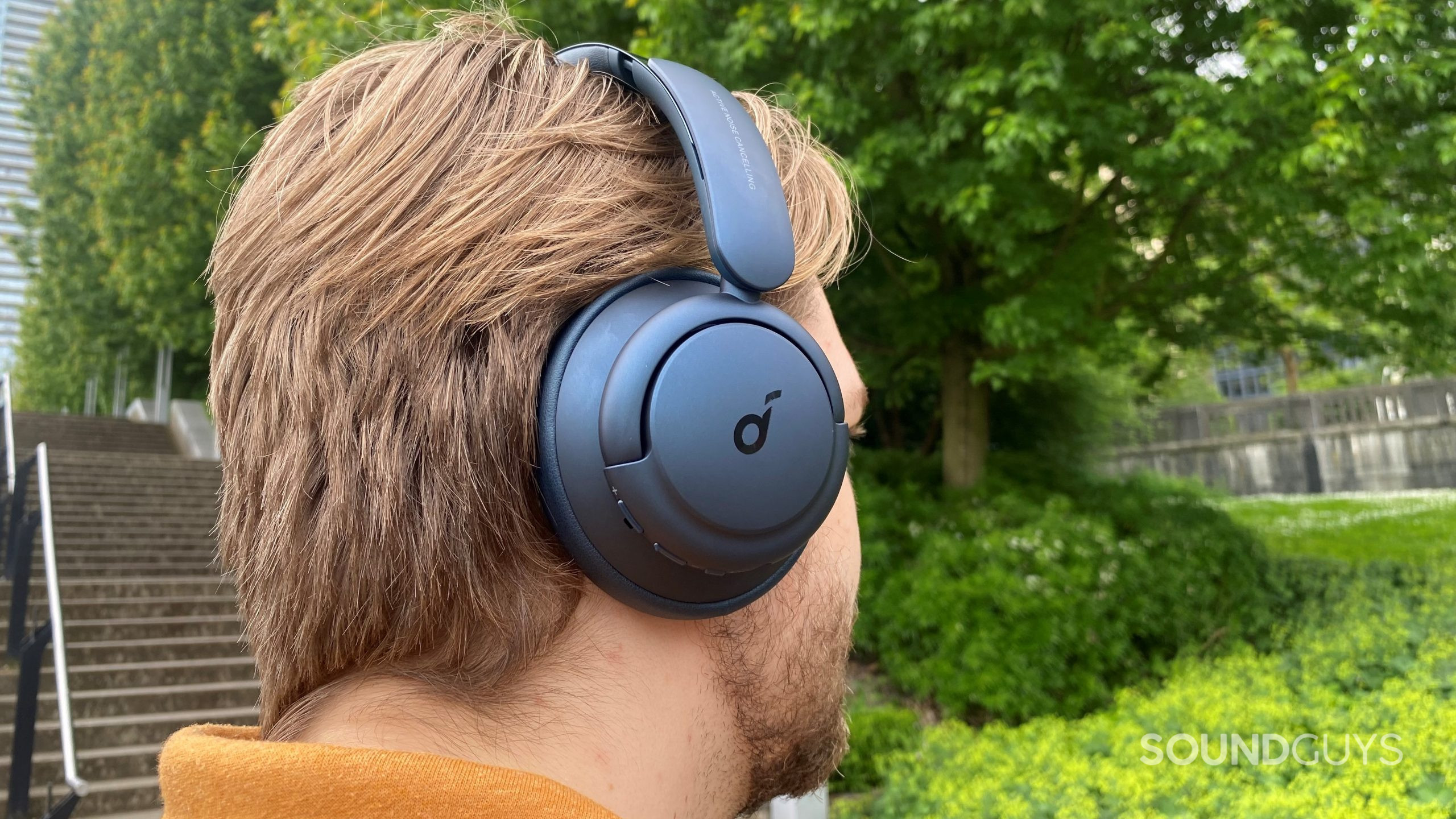 Anker Soundcore Life Q35 on head