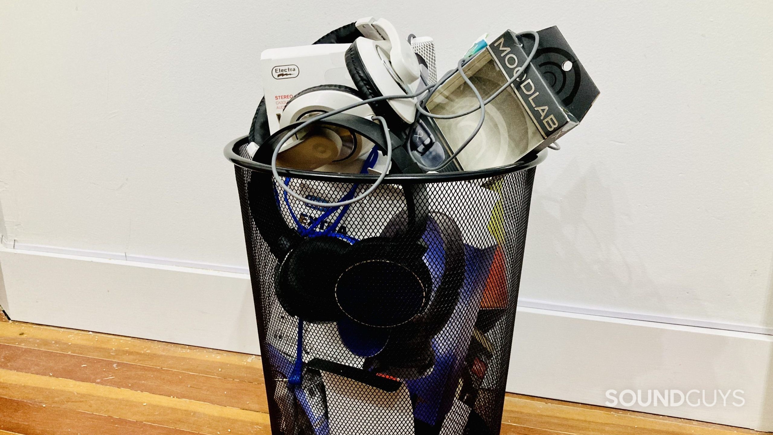 IMG_0055 Trash can containing the headphones tested in the dollar store investigation