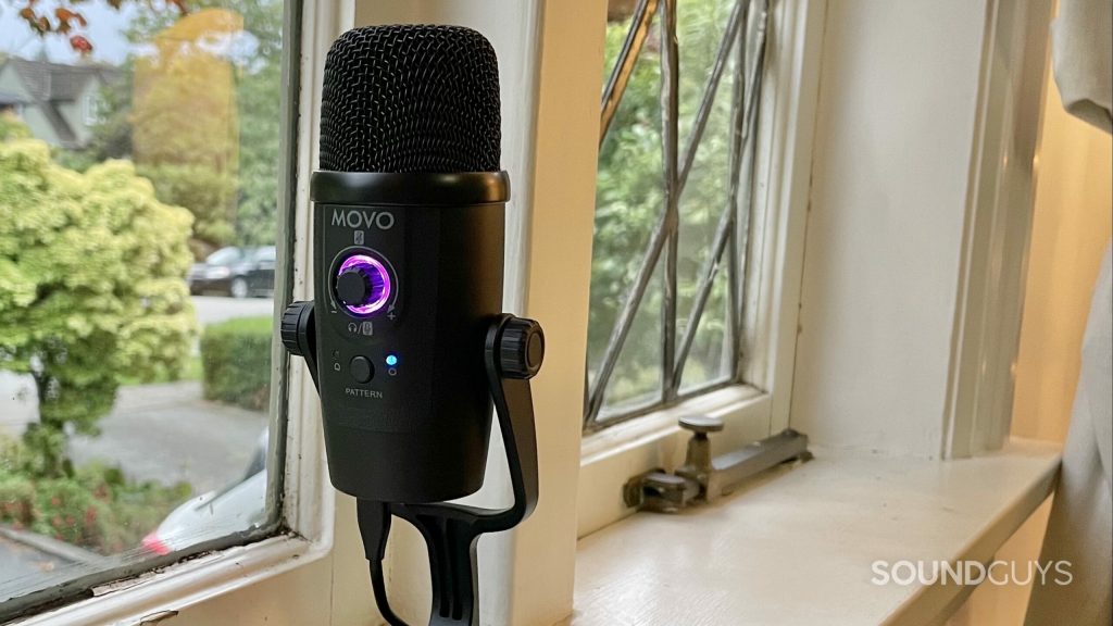 Movo UM300 sitting on a windowsill.