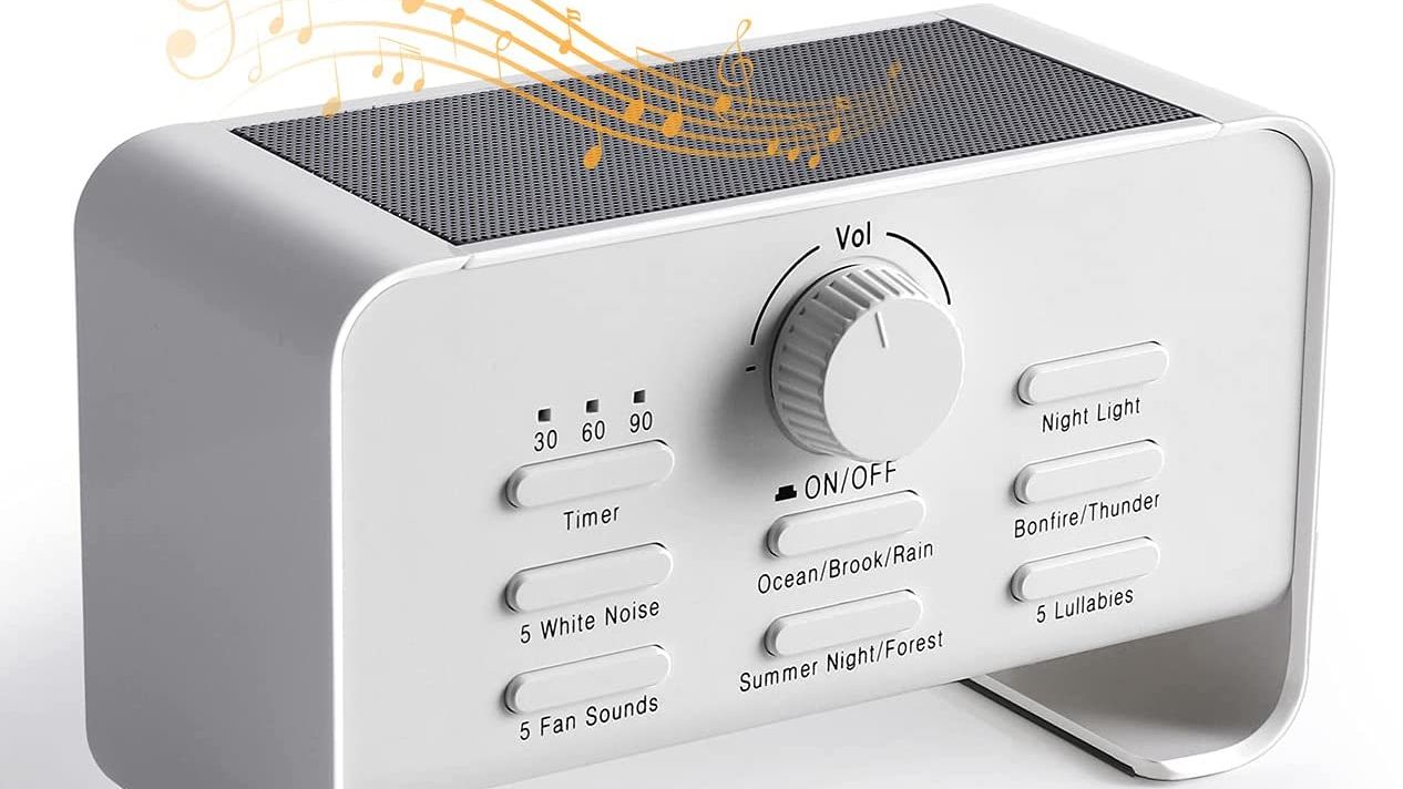 A white noise machine with six programs, volume control, night light, and a timer; this can more effectively treat tinnitus than hearing aids if the users tinnitus manifests above 8kHz.