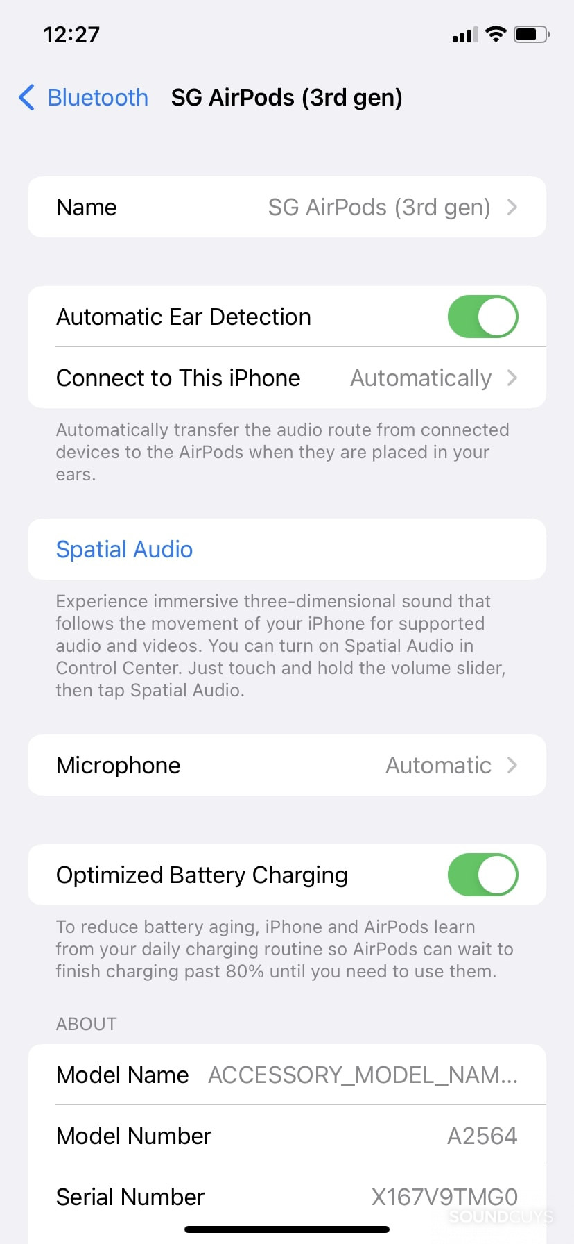 Apple AirPods 3rd Generation settings