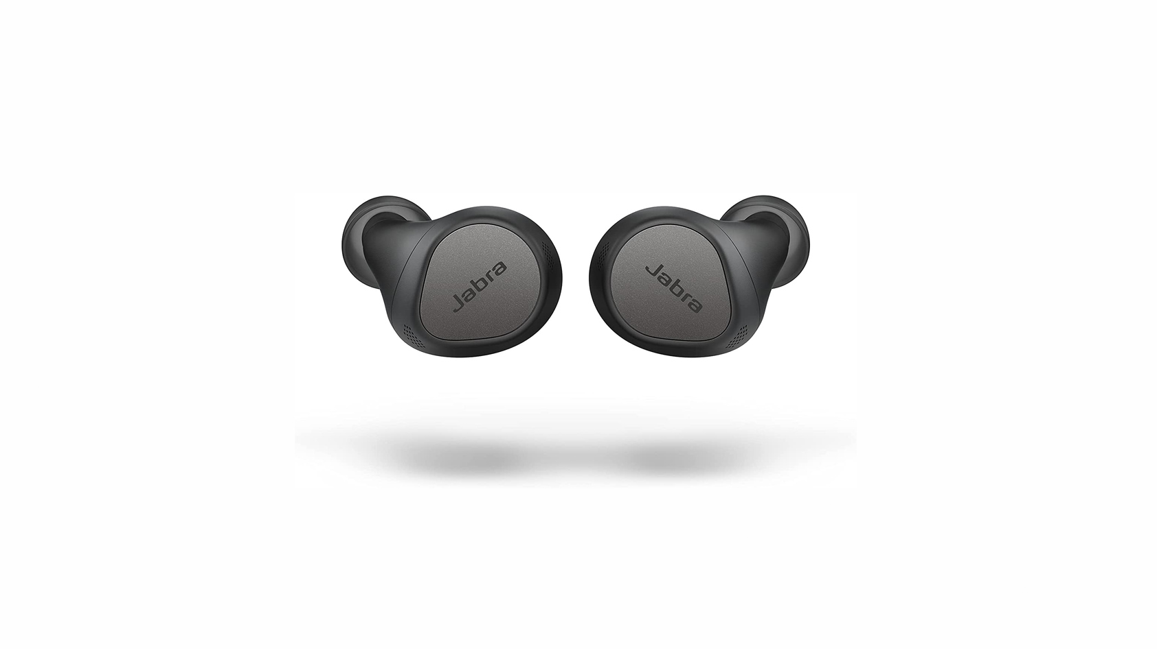 The Jabra Elite 7 Pro true wireless earbuds in titanium black.