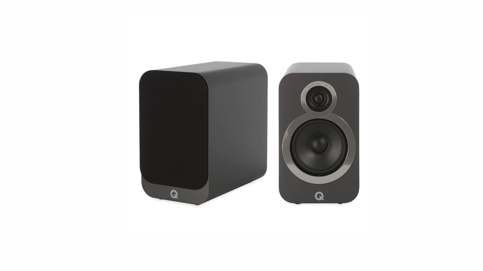 Product shot of the Q Acoustics 3020i bookshelf speakers