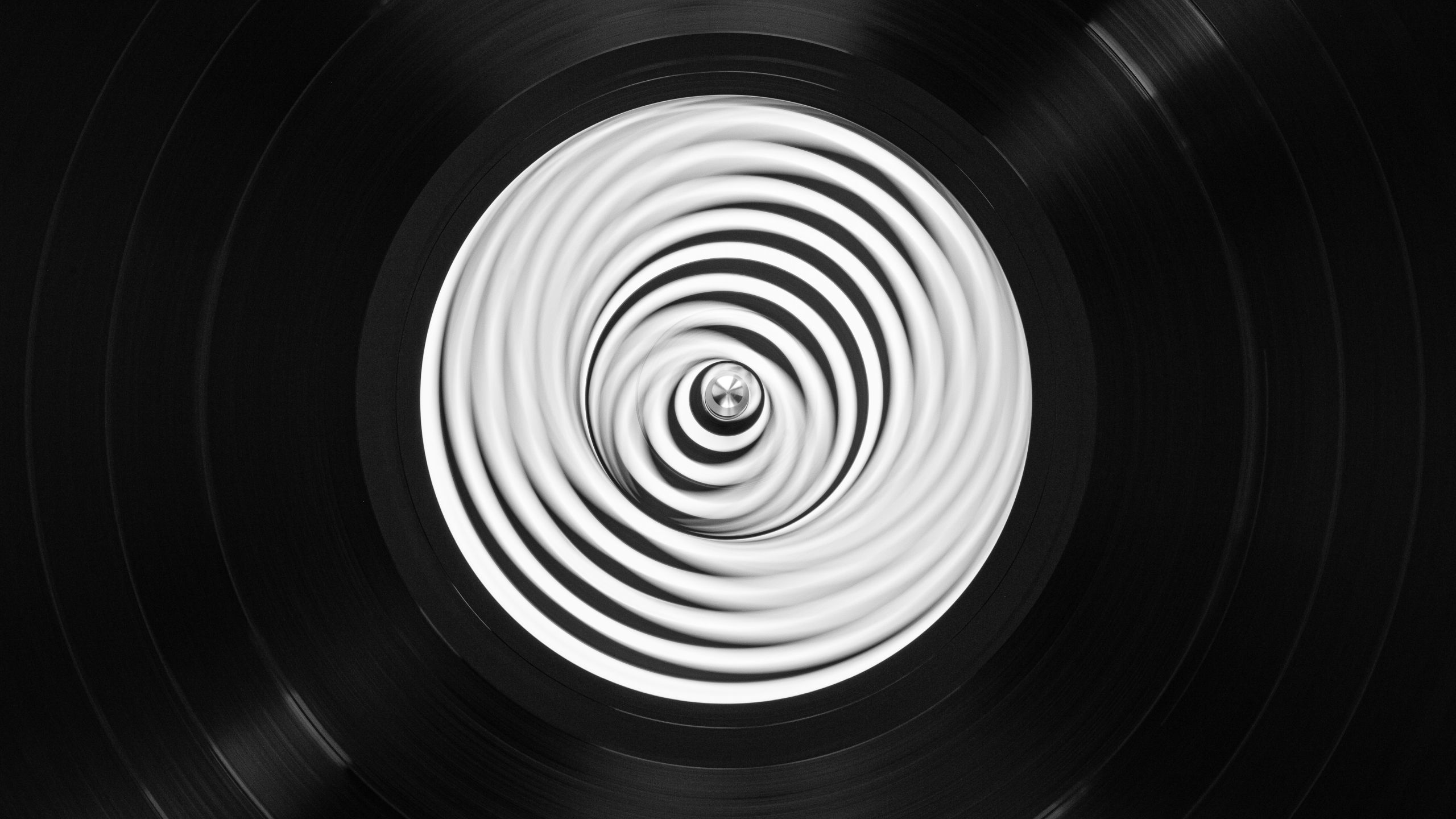 A spinning record with vertigo-inducing rings in its center.