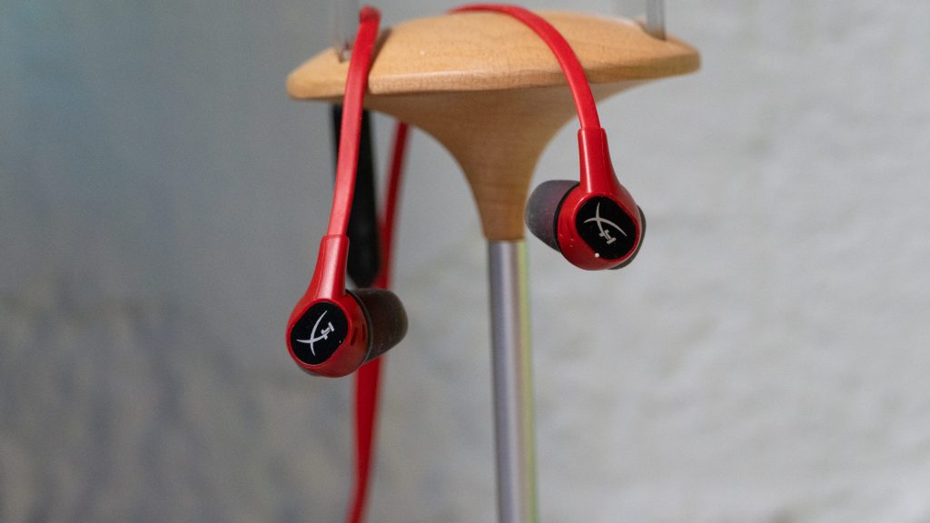 HyperX Cloud Buds hanging