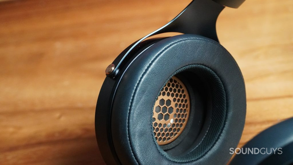 Close-up of the Focal Celestee ear cushion and driver