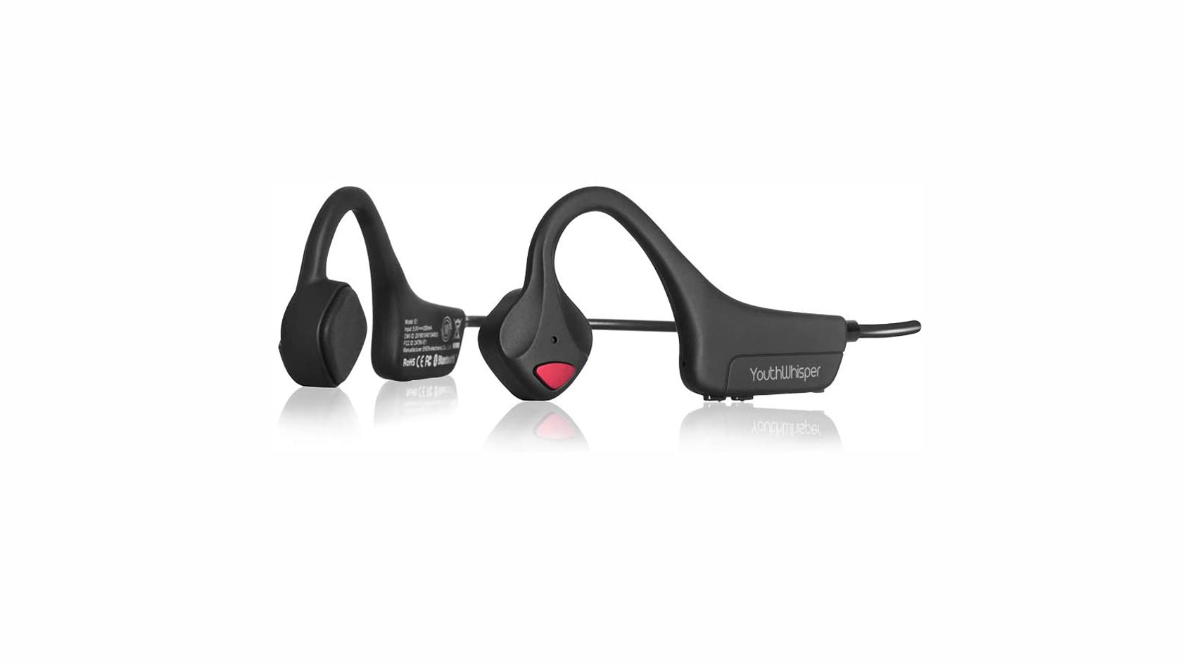 Product image of Youthwhisper bone conduction headphones on a white background