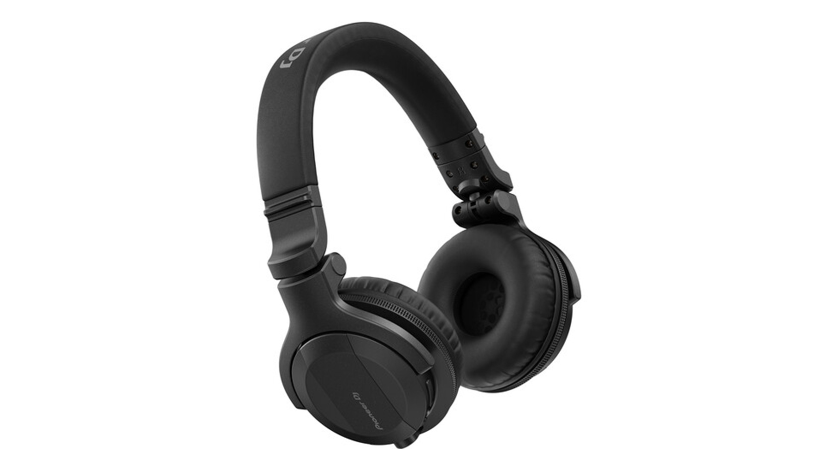 The Pioneer HDJ-CUE1BT headphones in black against a white background.