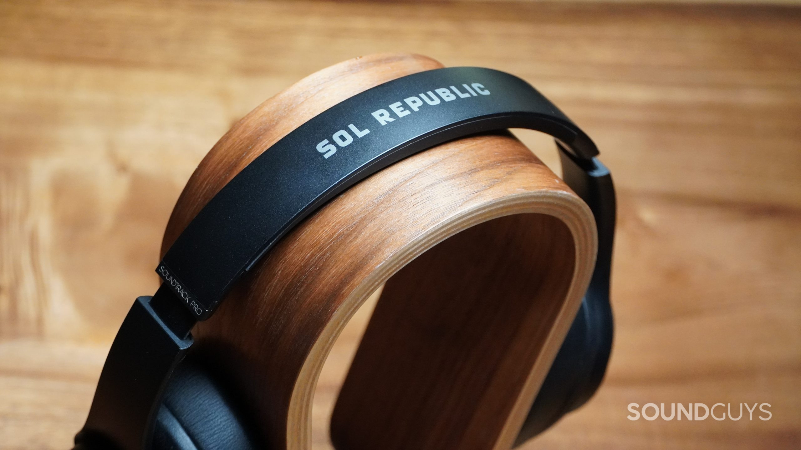 Sol Republic Soundtrack Pro headphone band showing the logo text.