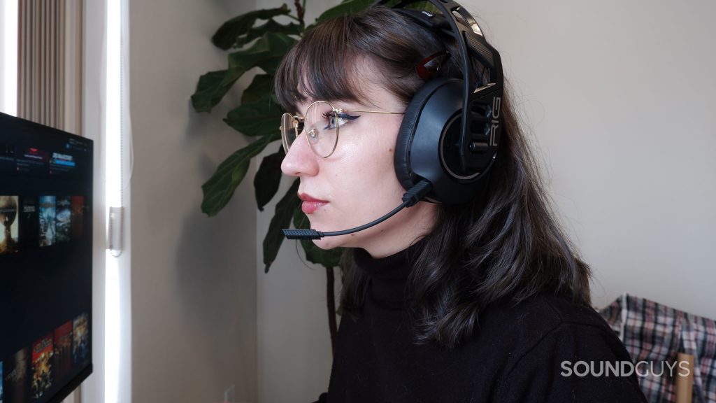 The RIG 700 PRO HS on the author's head.