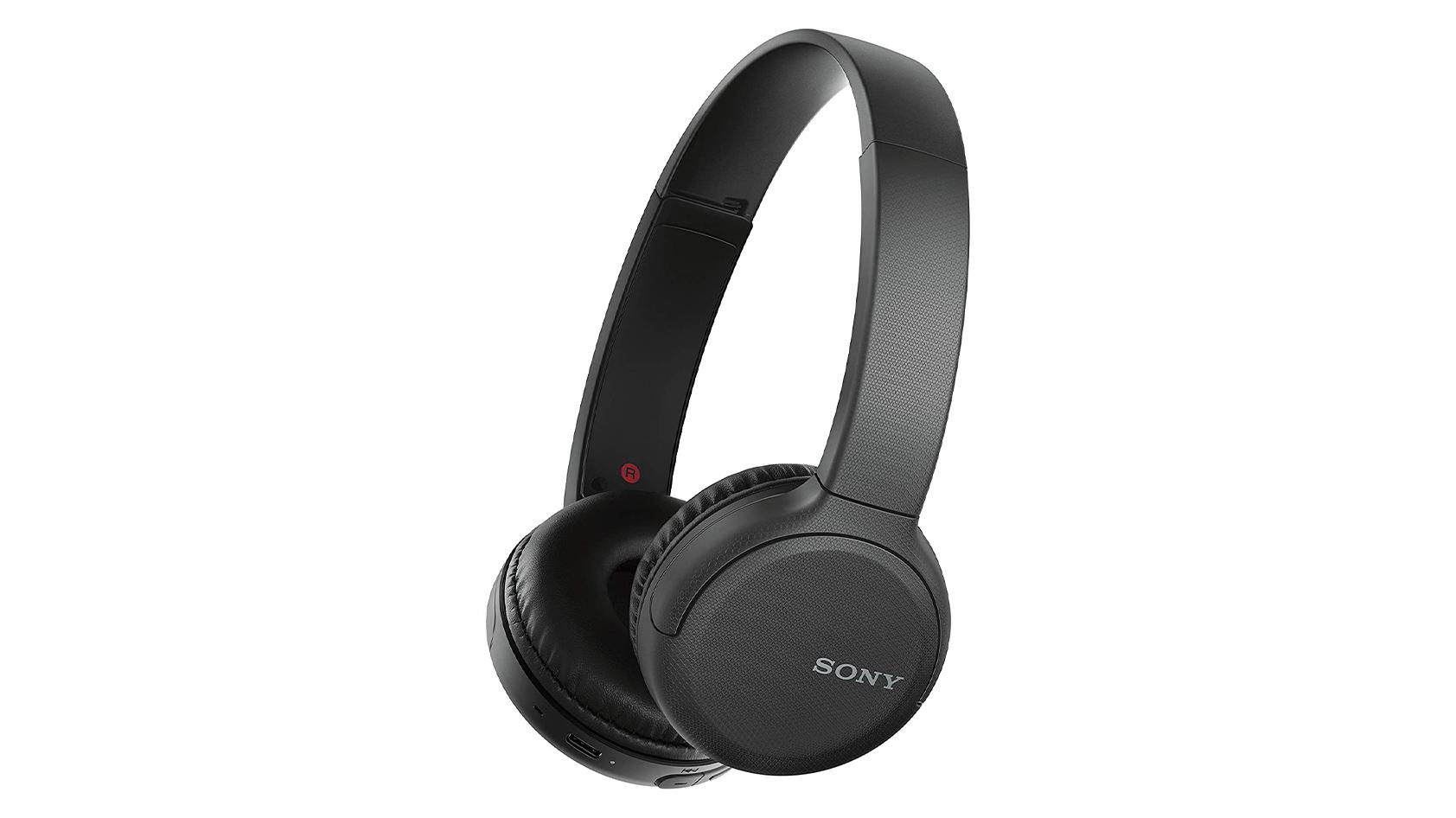 The Sony WH-CH510 on-ear headphones in black against a white background.