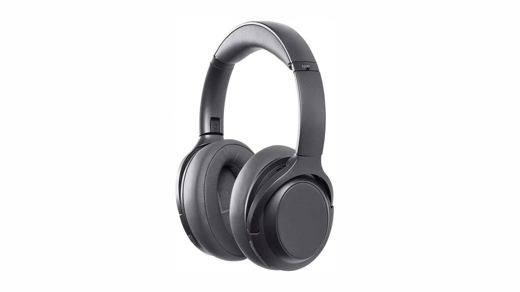 The Monorpice BT-600ANC headphones in gray against a white background.
