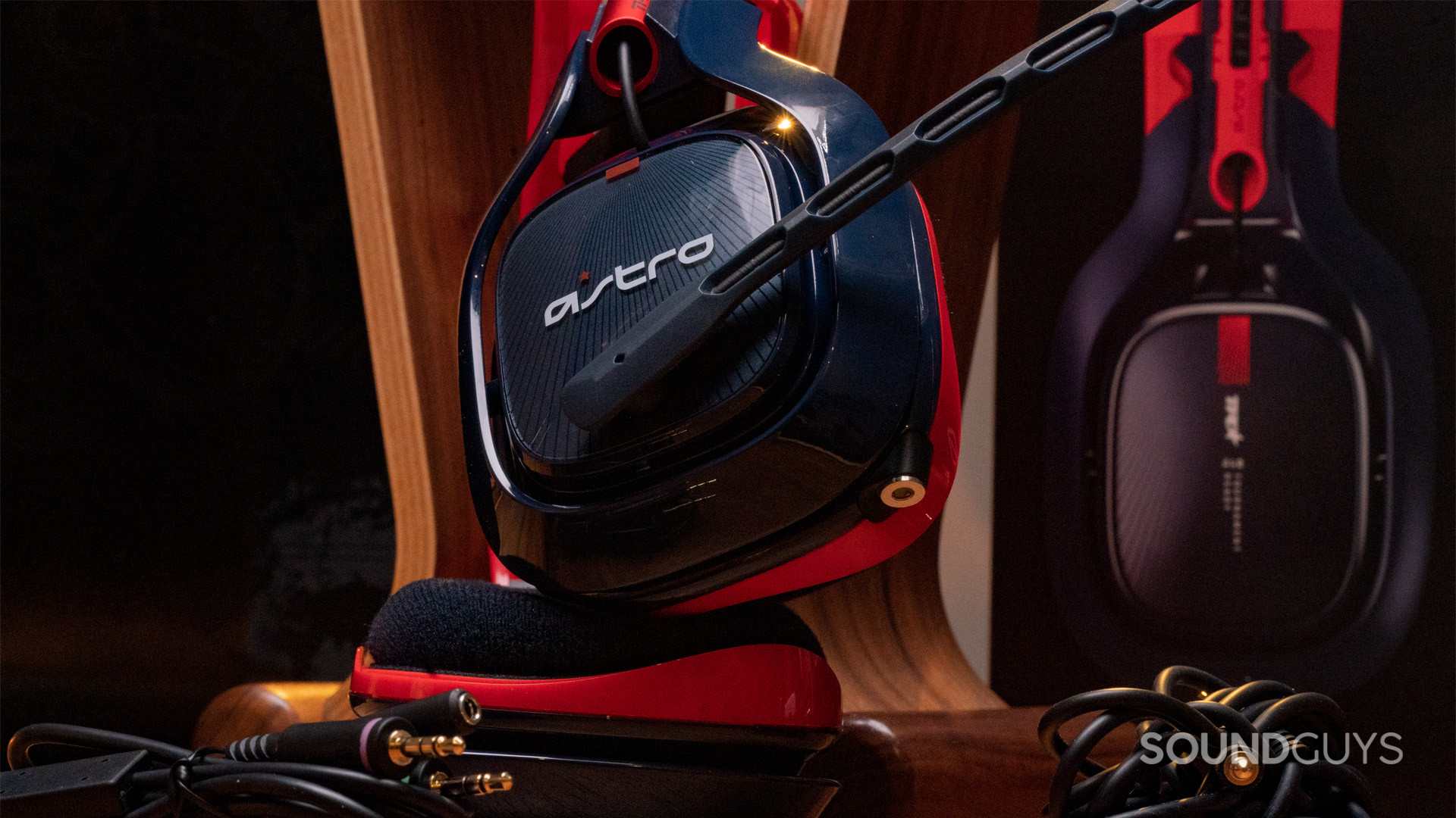 The Astro A40 earcup from one side.