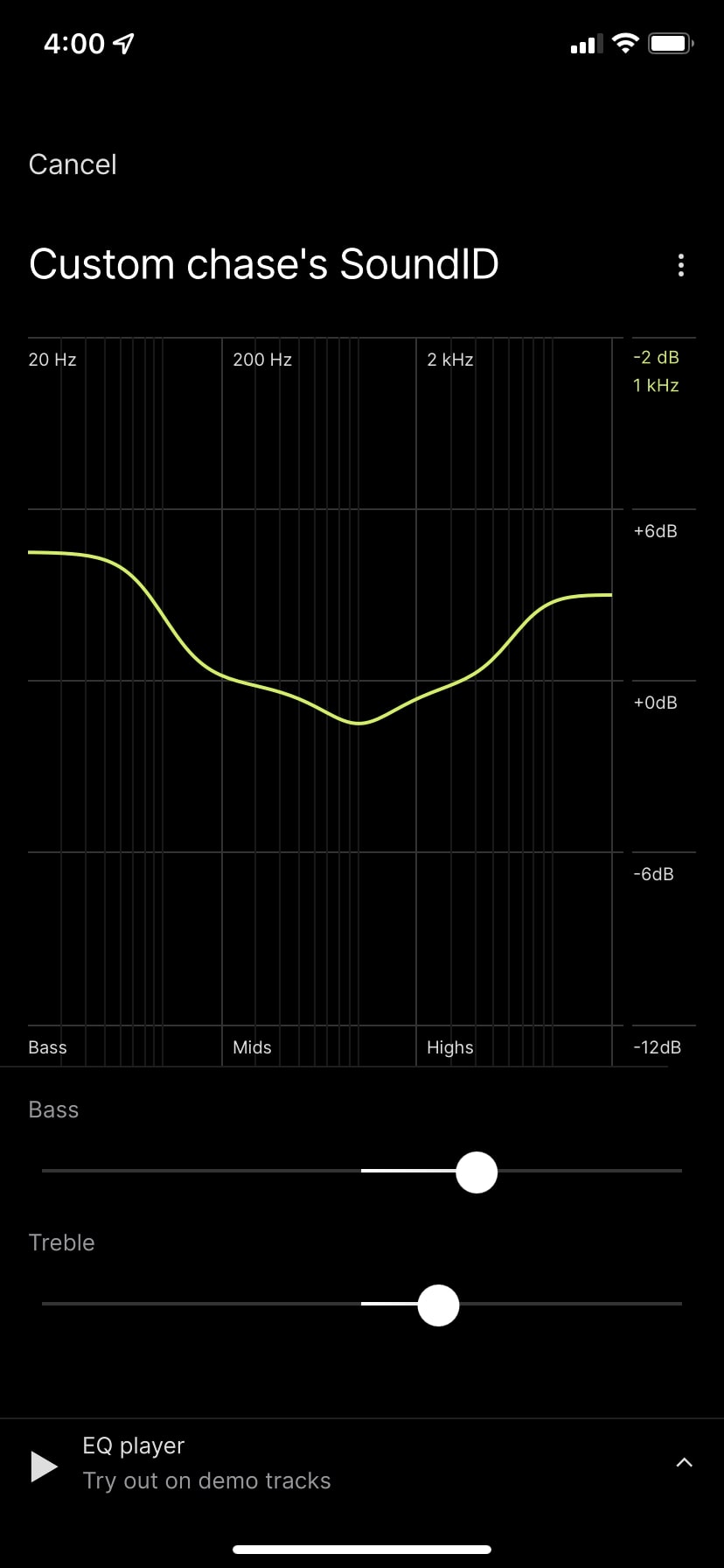 Grell Audio TWS 1 SoundID custom EQ