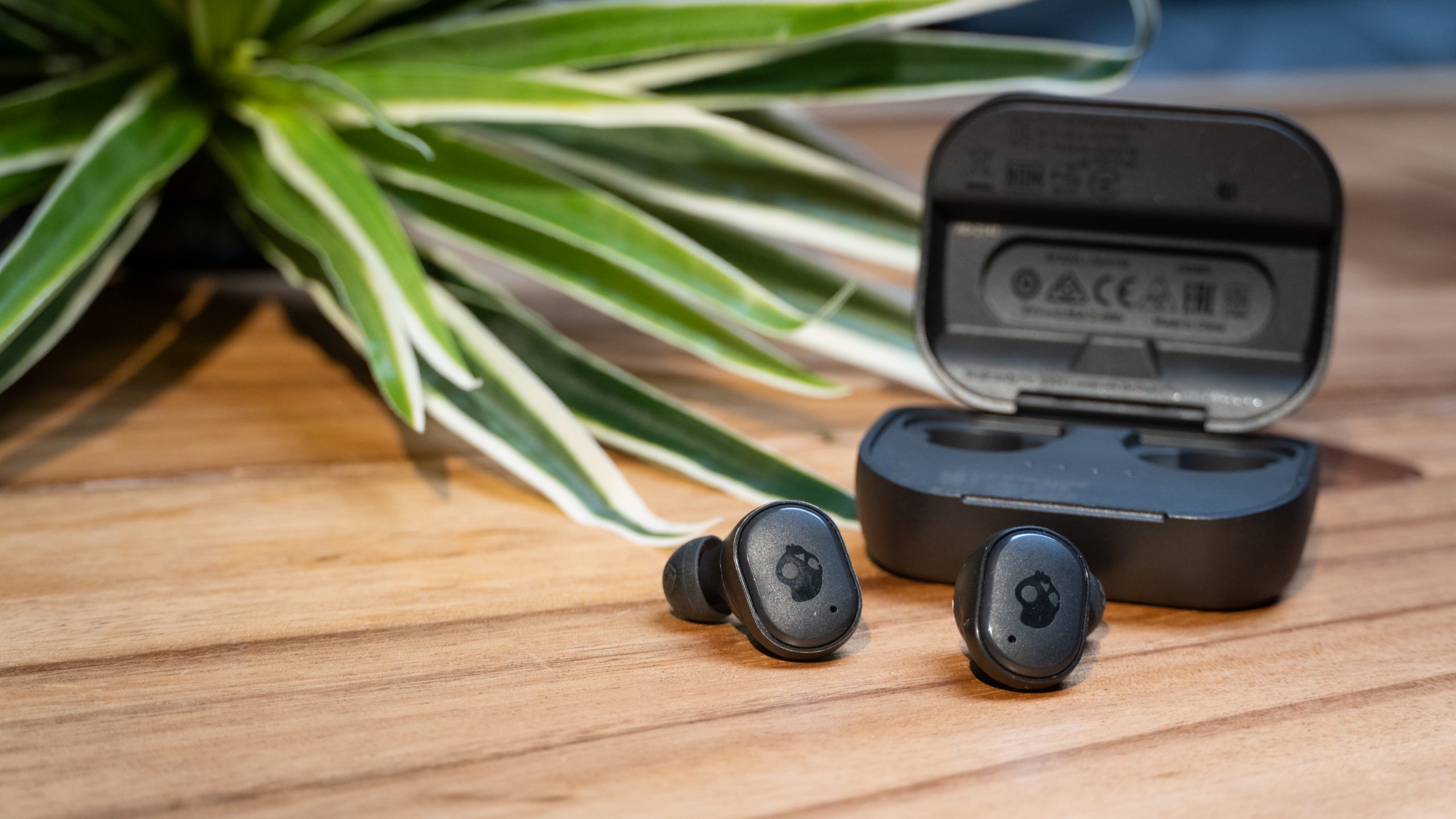 Skullcandy Grind True Wireless Earbuds in front of charging case