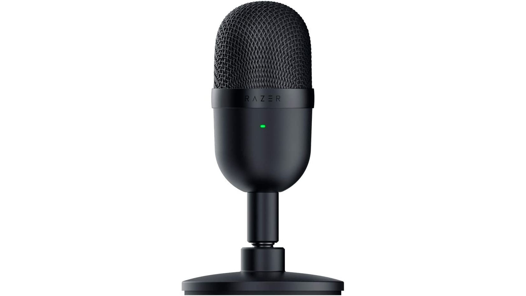 Razer Seiren Mini on white background The Razer Seiren Mini microphone on top of a white background