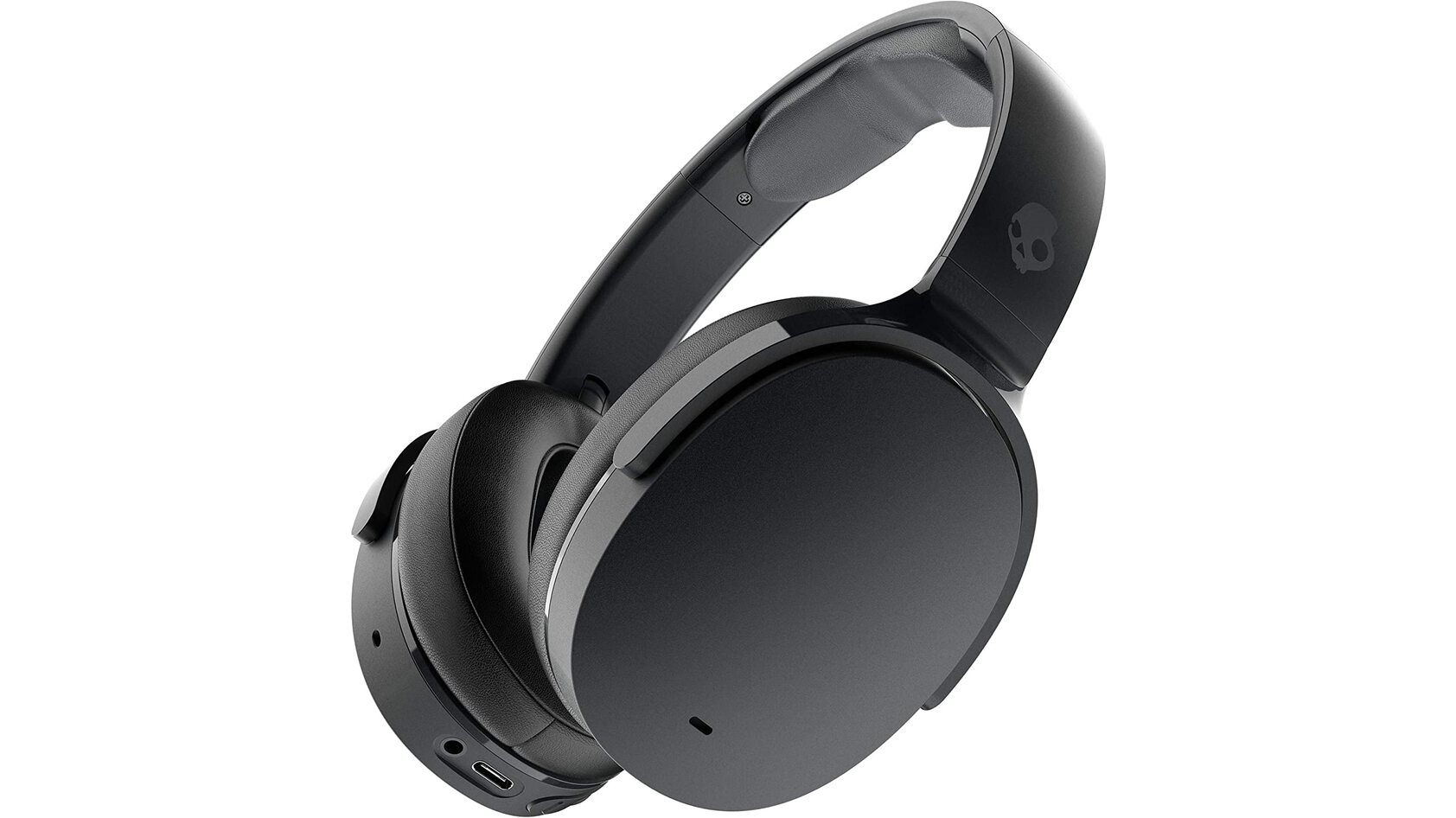 skullcandy-hesh-anc-product-image The Skullcandy Hesh ANC black noise canceling headphones against a white background.