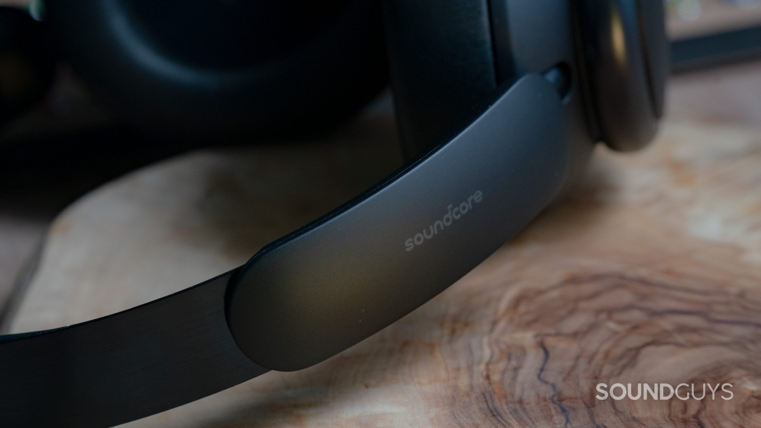 A closeup on the headband of the Anker Soundcore Space Q45.