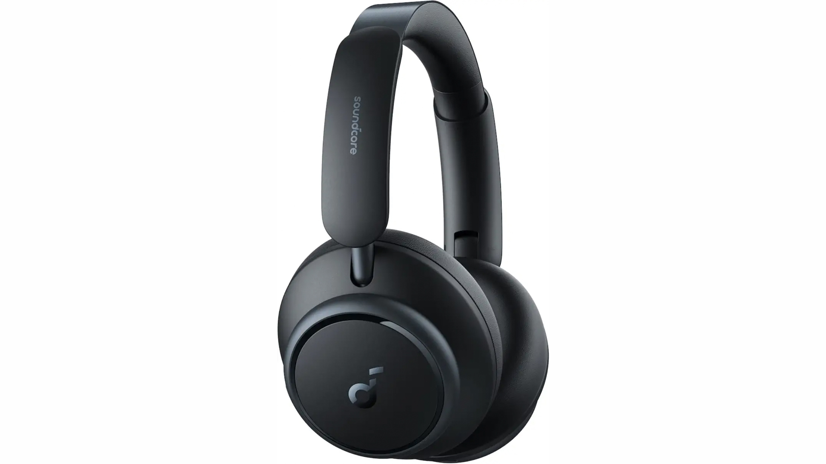 Anker-Soundcore-Space-Q45-product-image The Anker Soundcore Space Q45 over-ear noise canceling headphones in black against a white background.