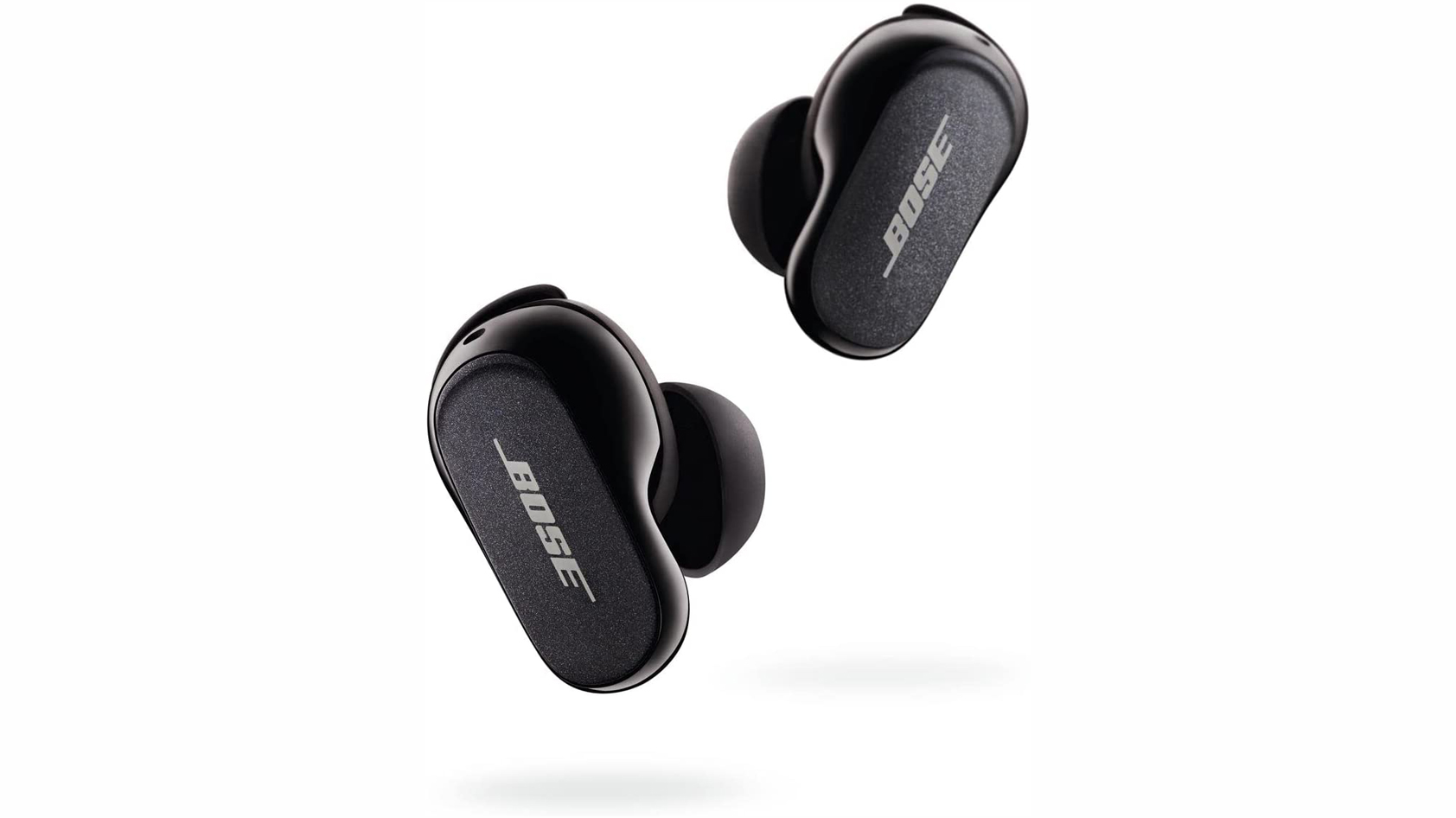 bose-qc-earbuds-ii-vanity Image of Bose QuietComfort Earbuds II on a white background
