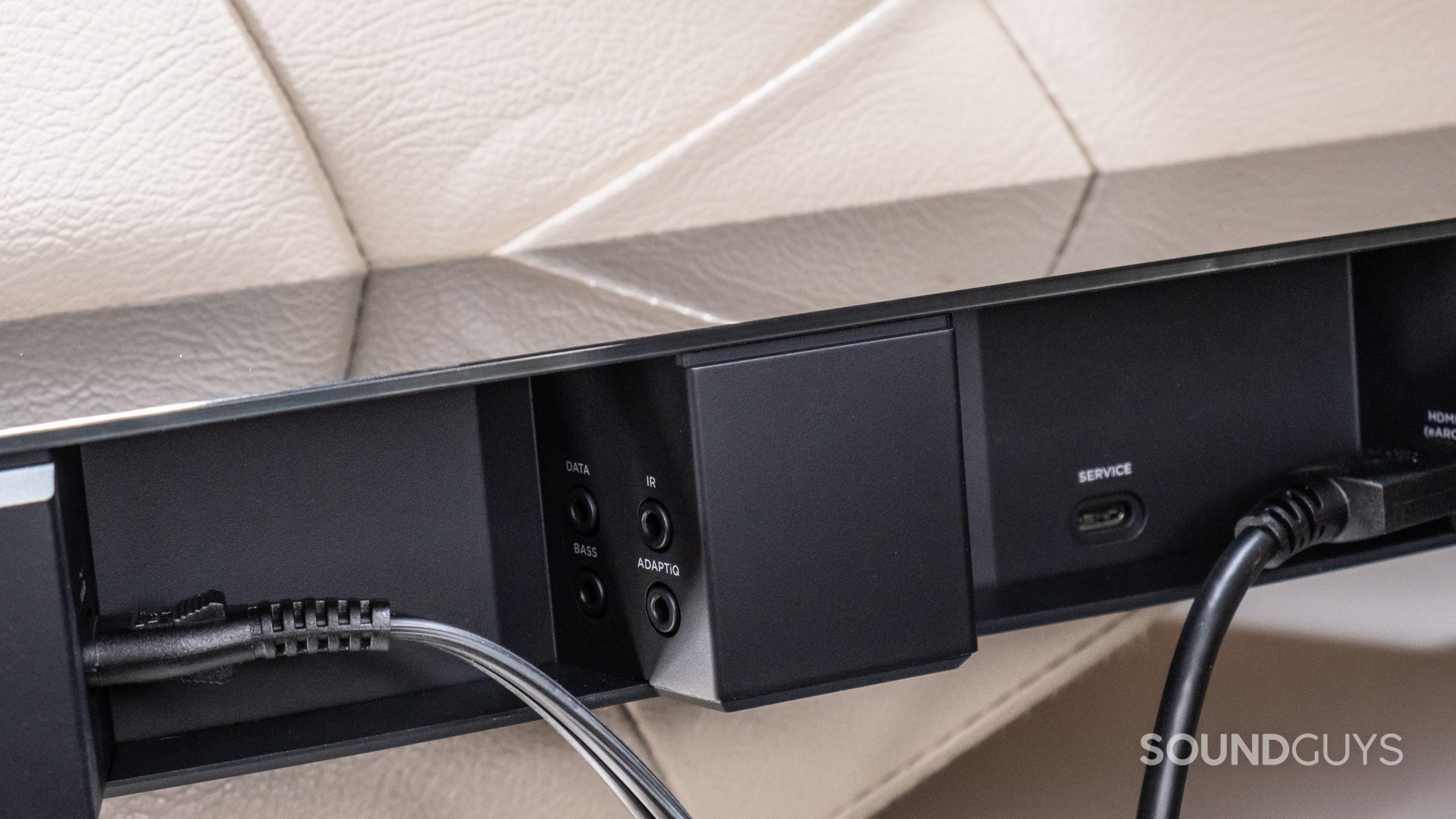 Image shows the back port connections for the Bose Smart Soundbar 900.