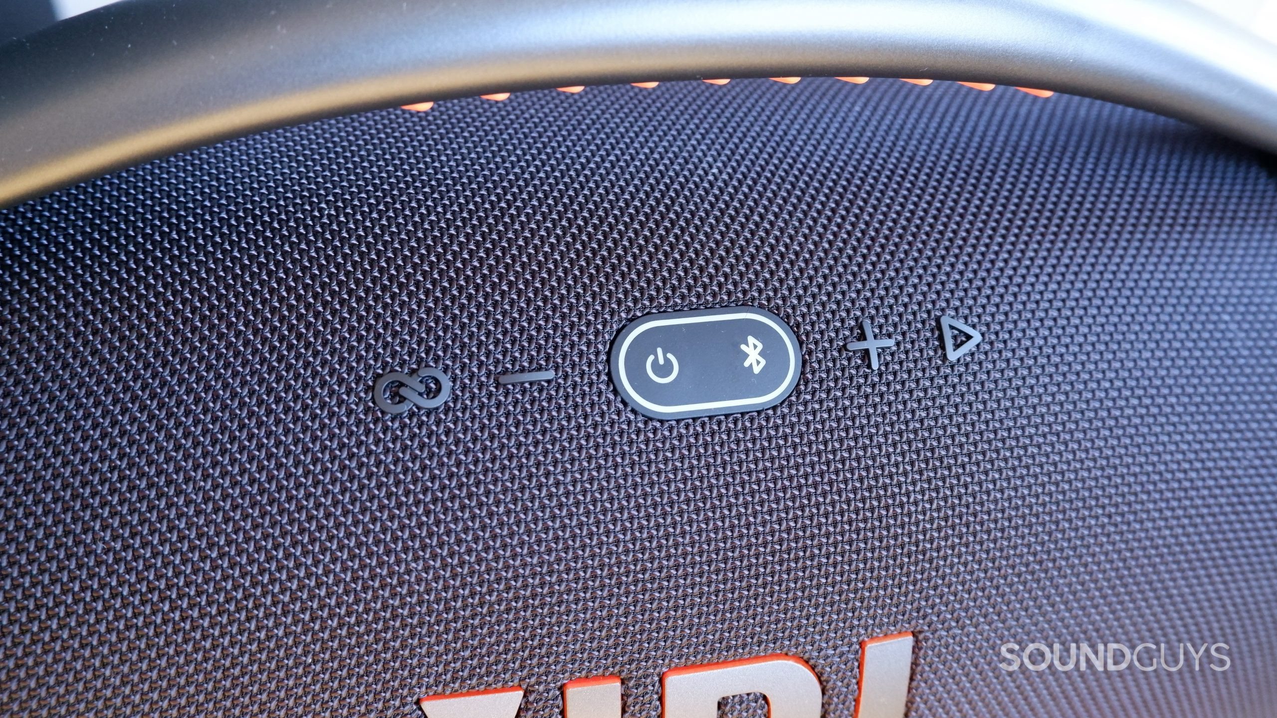 The controls buttons on the JBL Boombox 3.