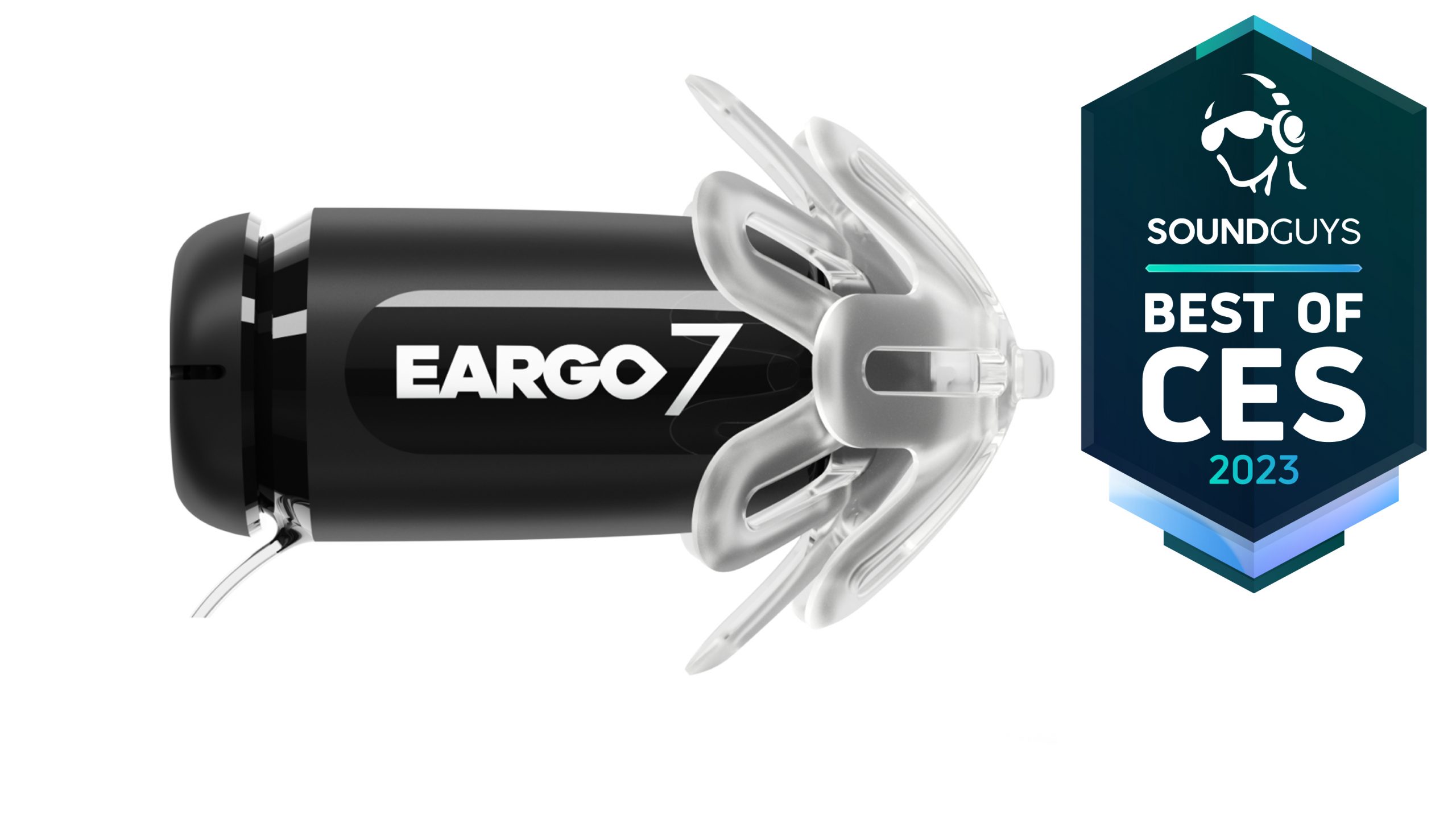 A render of the Eargo 7 self fitting hearing aid