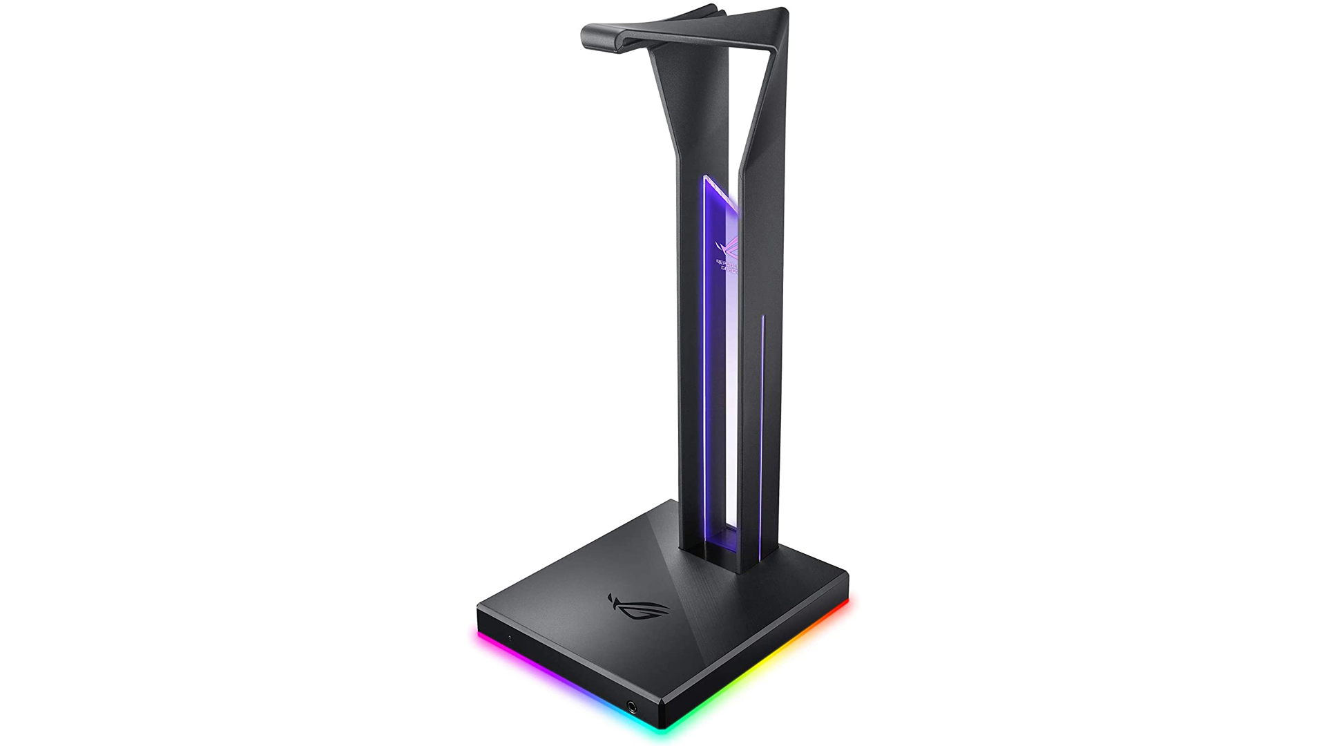 Product image of a Asus ROG Throne headphone stand on a white background