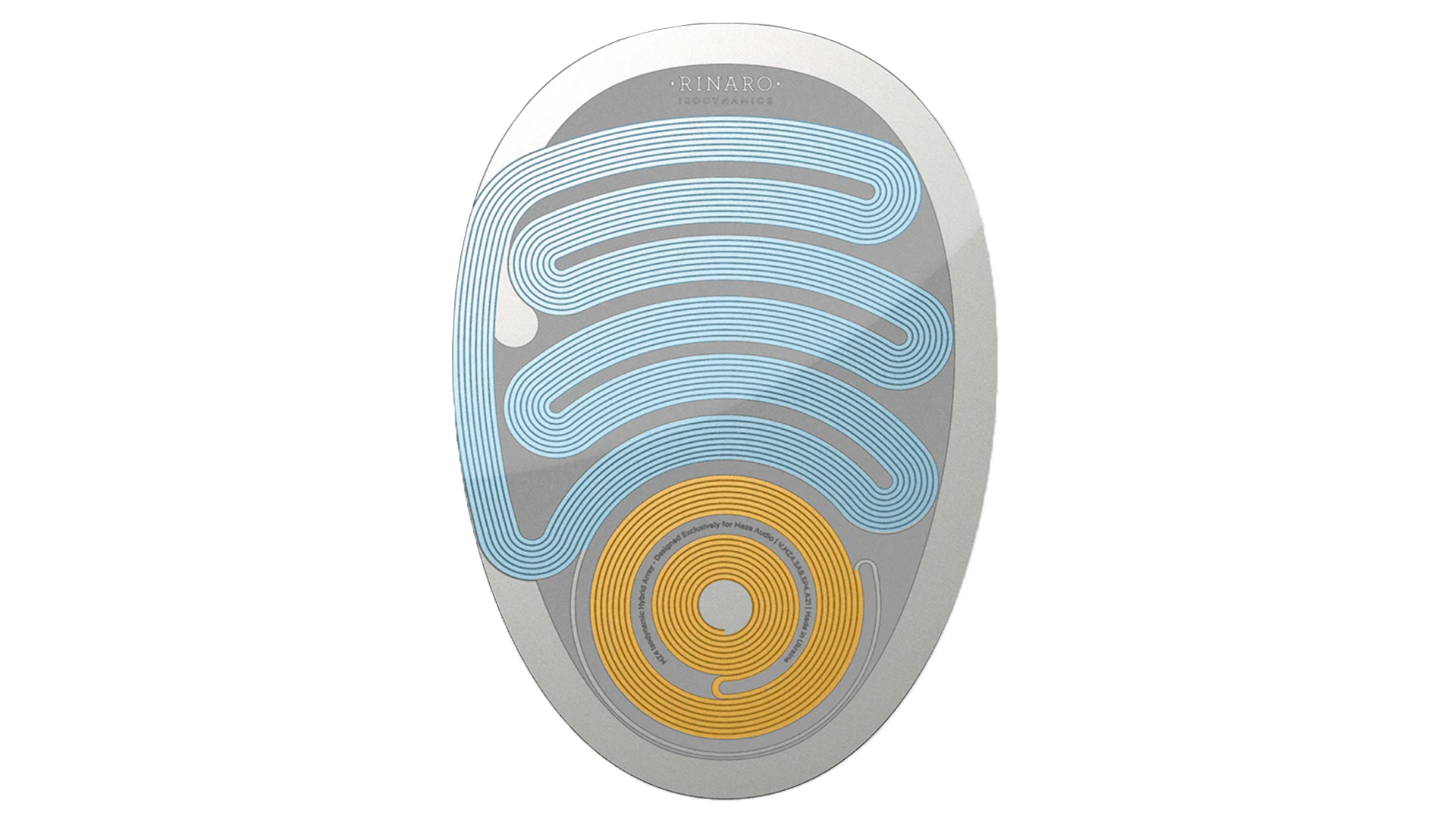 A manufacturer-supplied render of the isodynamic hybrid array, a type of planar magnetic headphone driver.