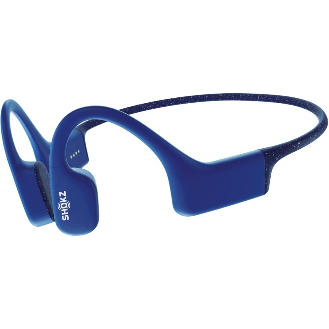 shokz-open-swim-banity Product image of Shokz OpenSwim MP3 Bone Conduction Swimming Headphones on a white background