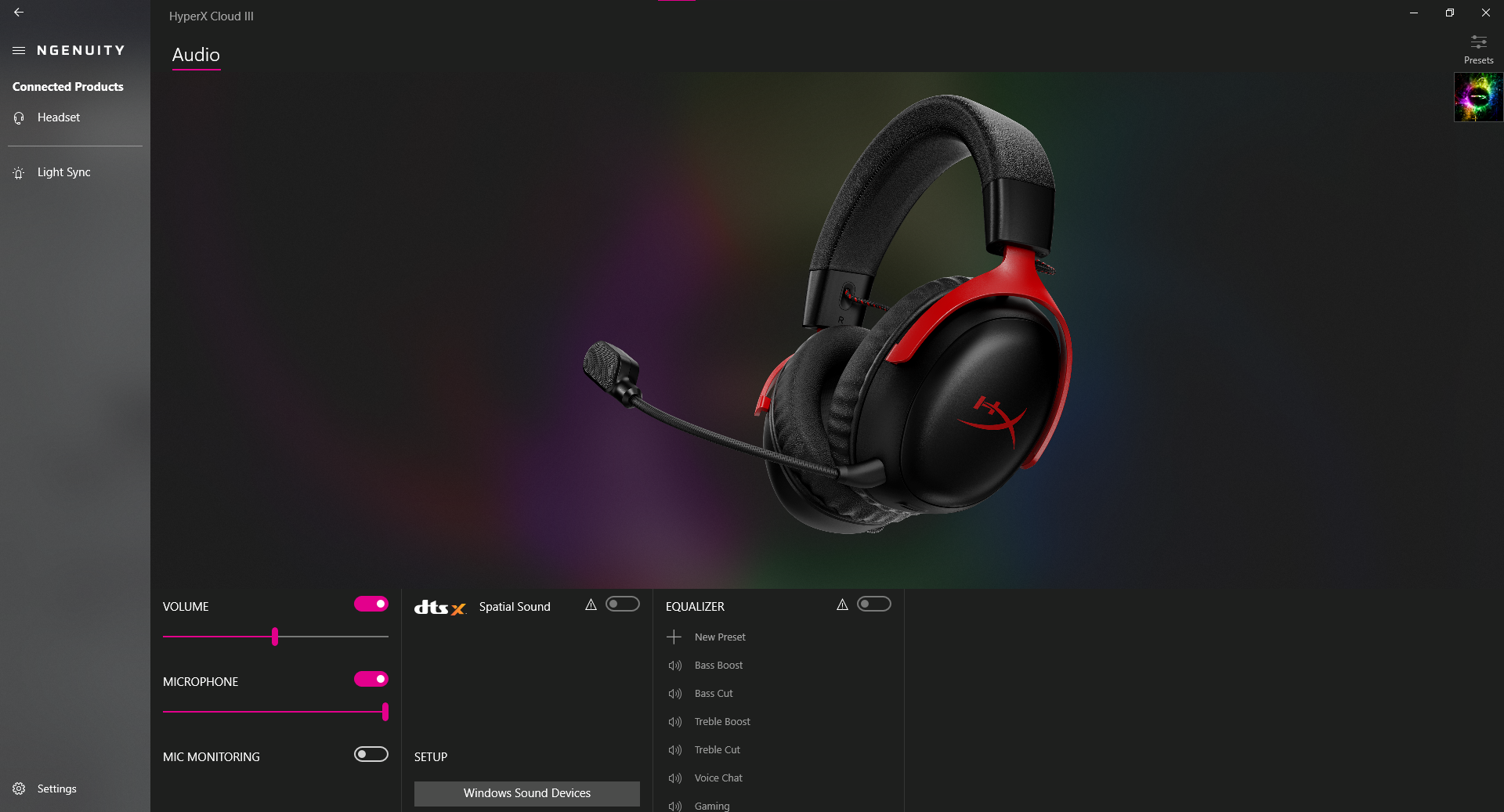 Hyperx ngenuity не видит