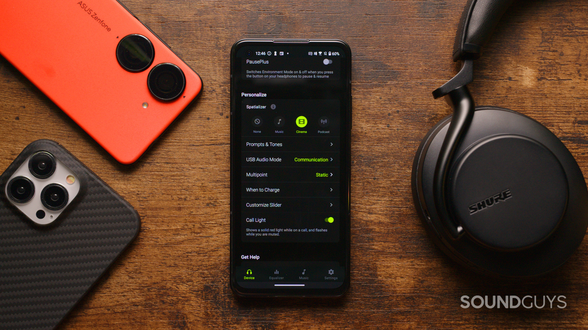 The Shure PLAY app is a semi-essential companion to the Shure AONIC 50 (2nd gen) headphones.