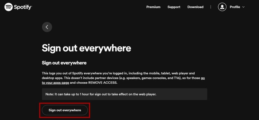 Spotify How To Log Out Everywhere