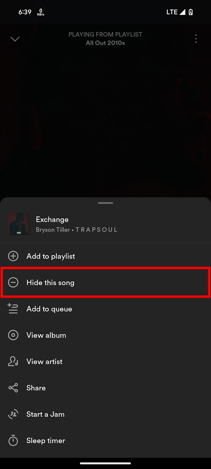 Spotify audio options
