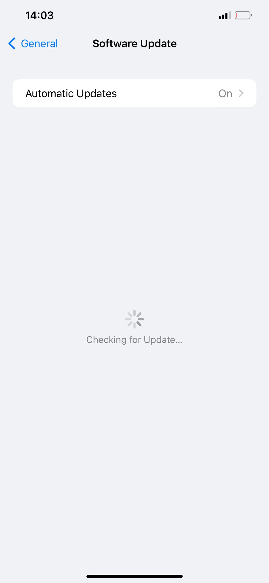 The iOS Software Update page