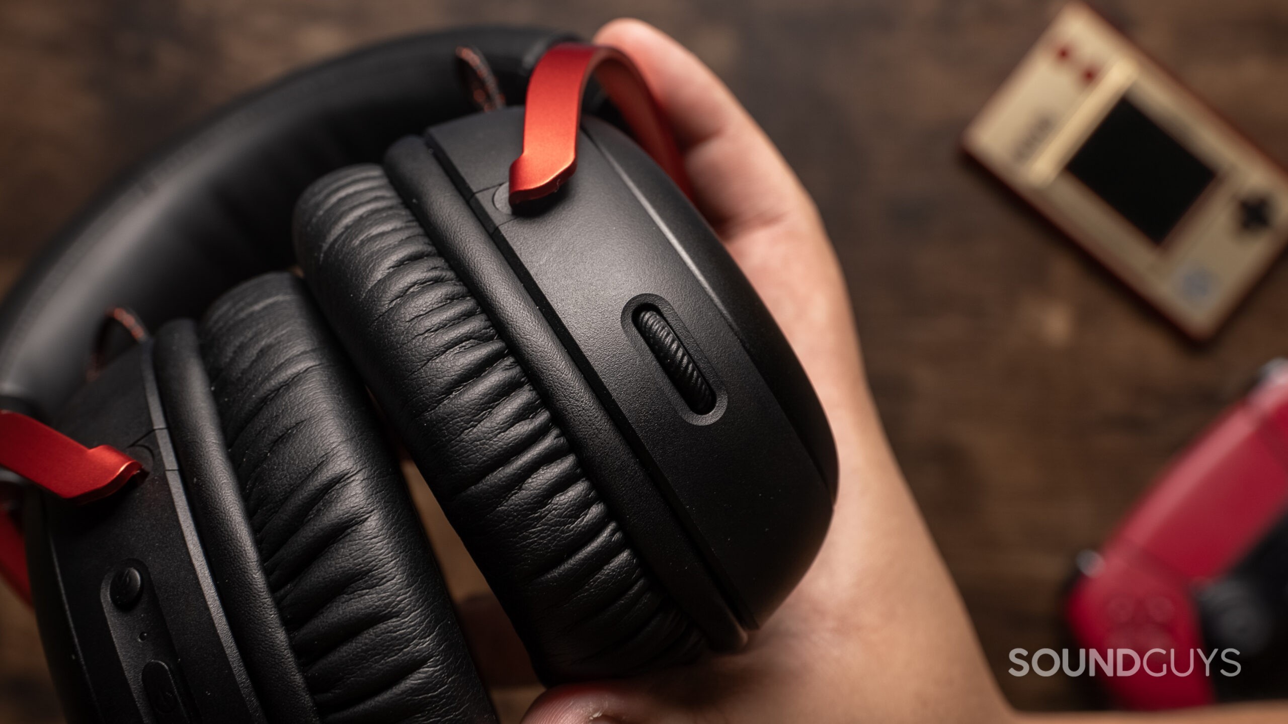 A volume control wheel is located on the back of the HyperX Cloud III Wireless' right ear cup.