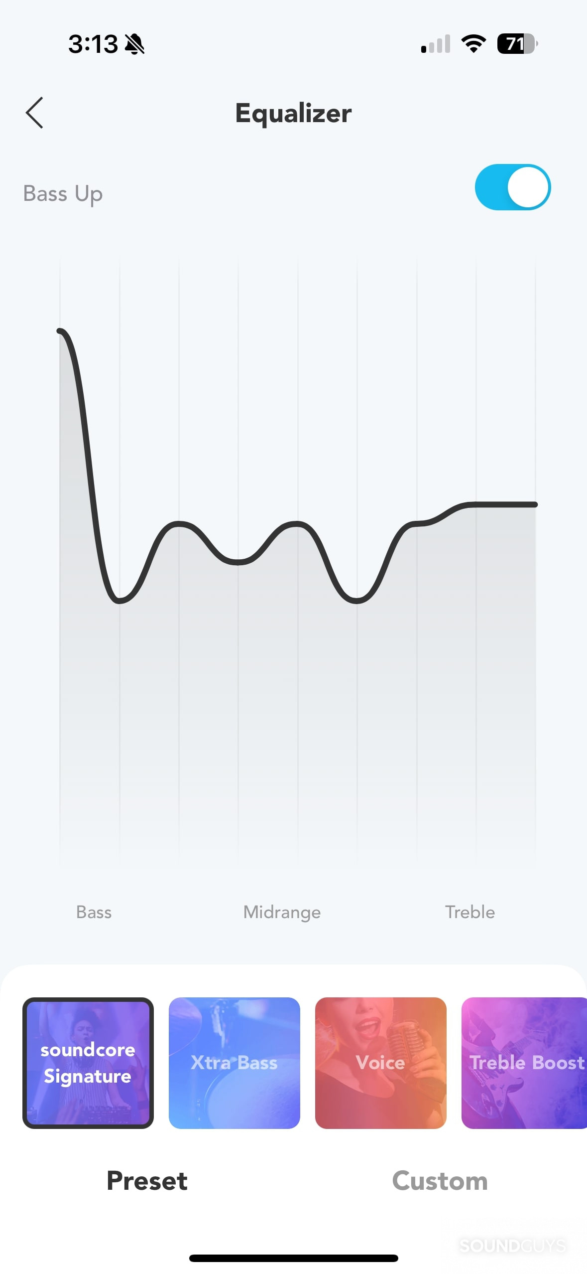 Anker Soundcore Motion X600 app equalizer.