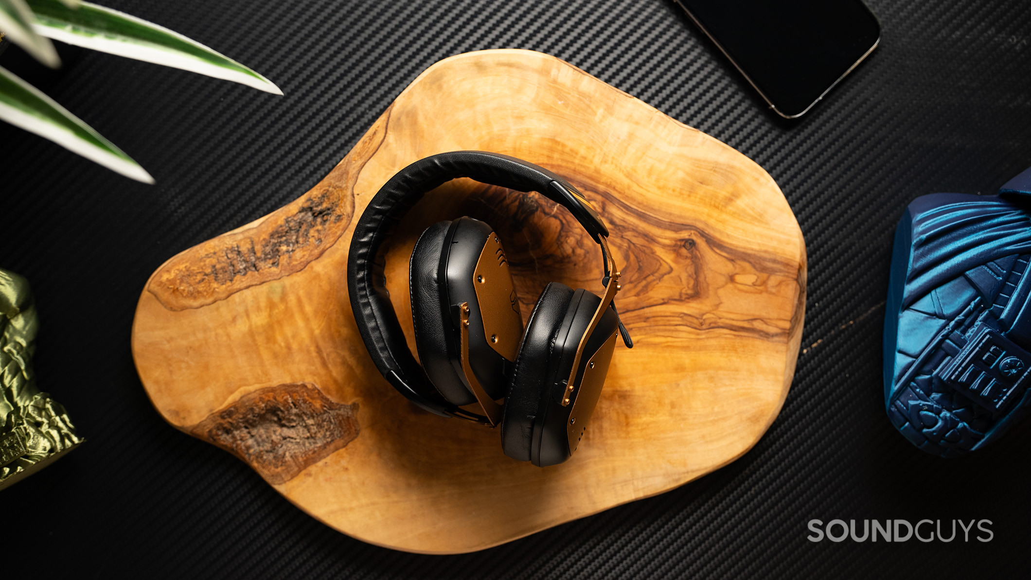 The V-MODA Crossfade 3 Wireless headphones folded up. 