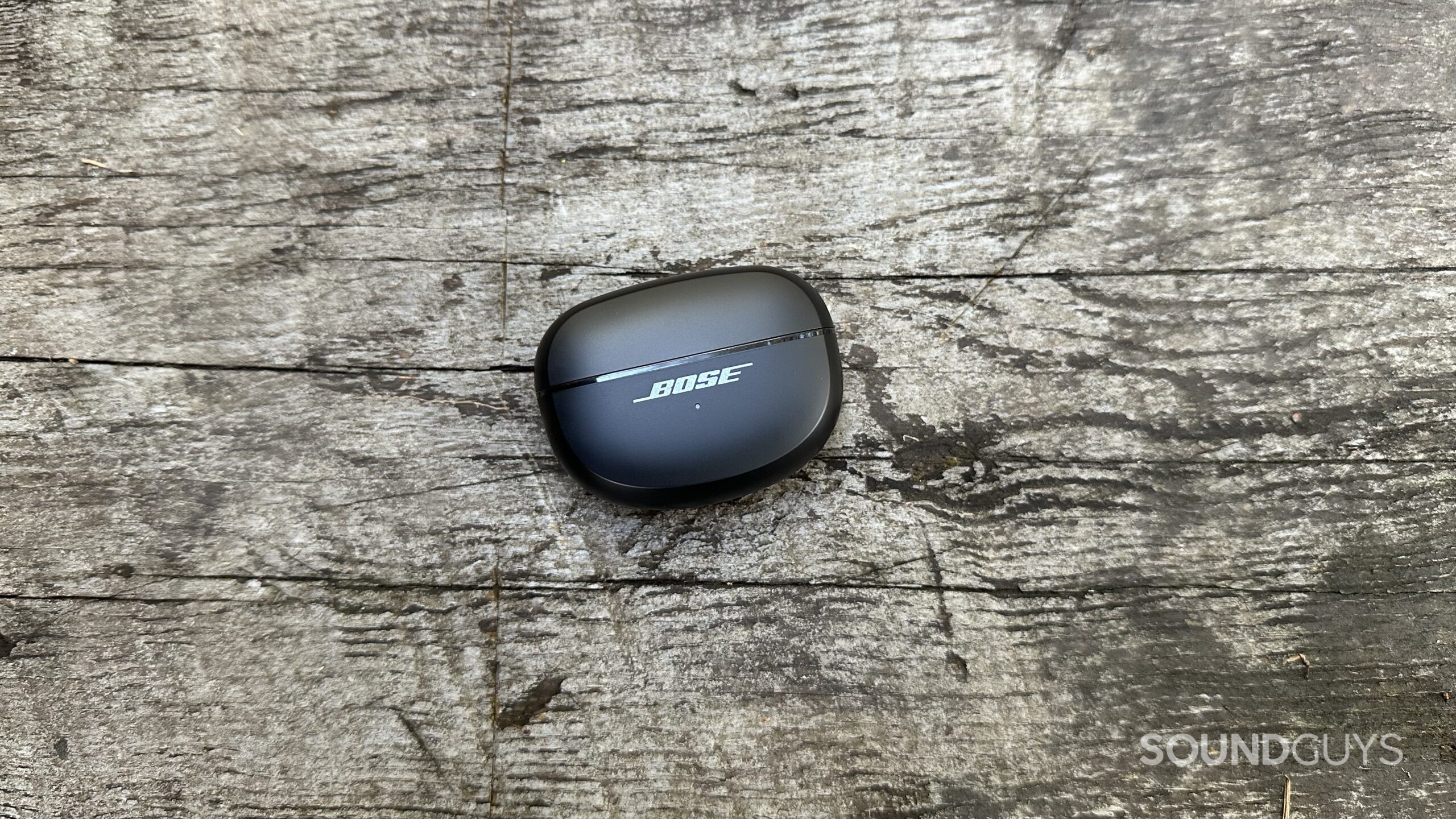 Close up of a closed Bose Ultra Open Earbuds case