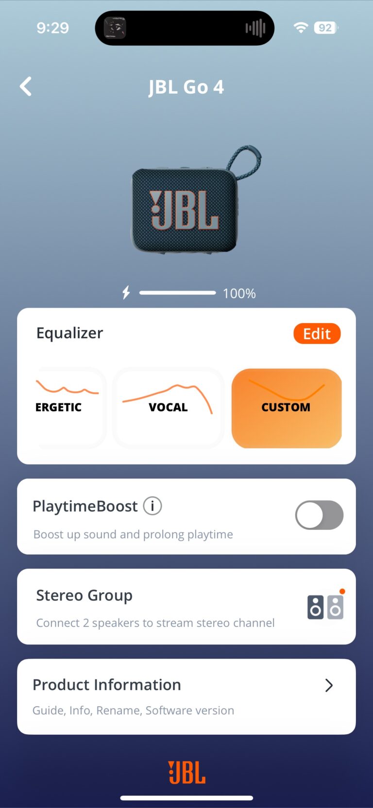 jbl go 4 bass einstellen